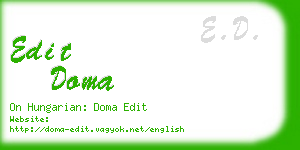 edit doma business card